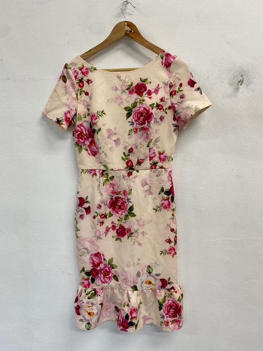 Stunning Paper dolls Dress UK 10 Cream floral mermaid AM006