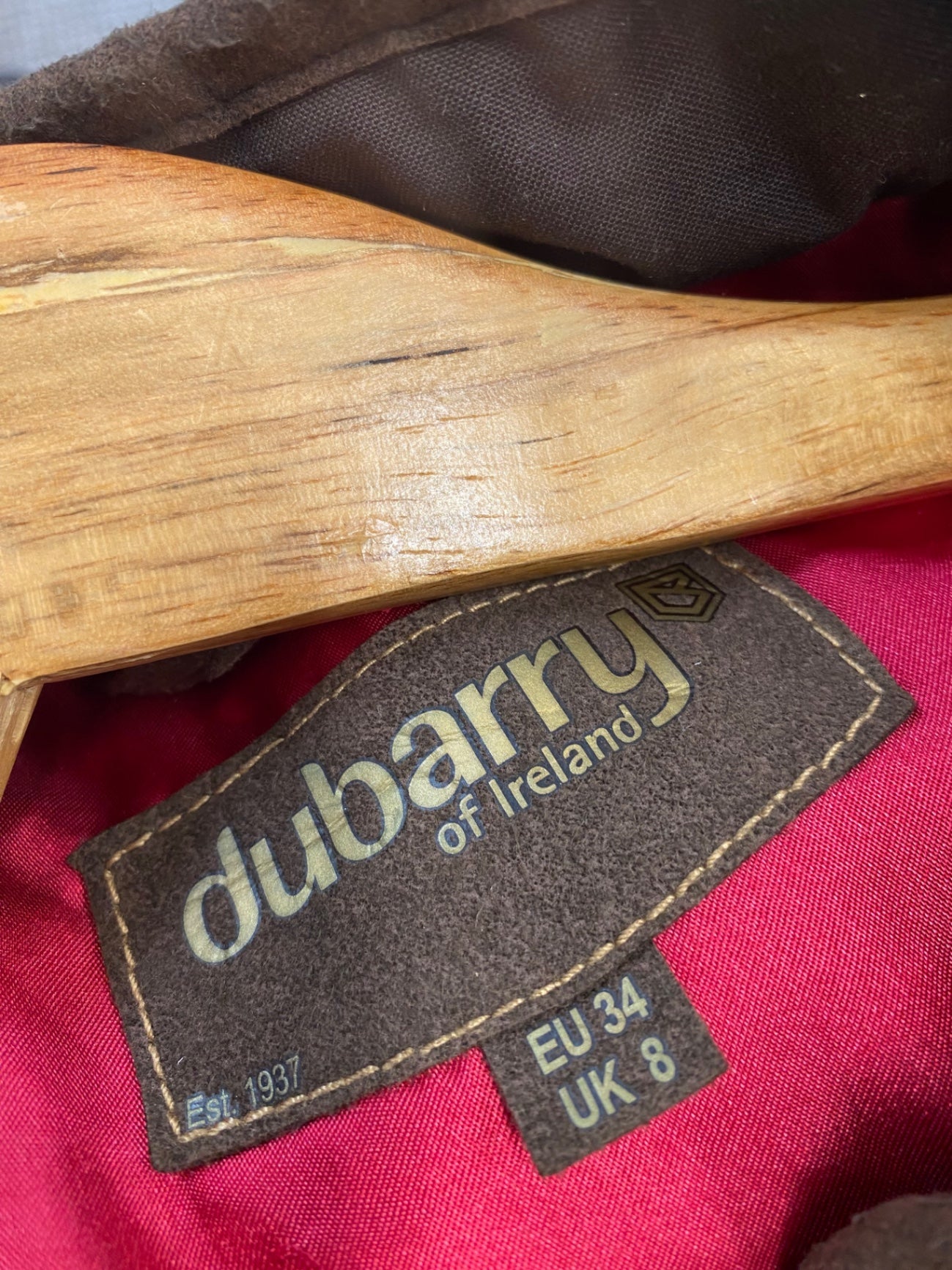 Stunning Dubarry Jacket UK 8 Brown padded classic BB001