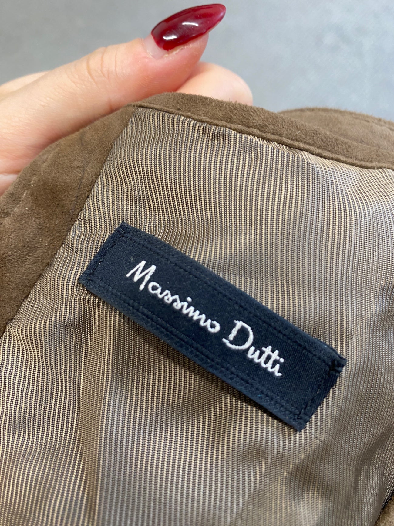 Stunning Massimo Dutti Dress S Brown suede formal BB001