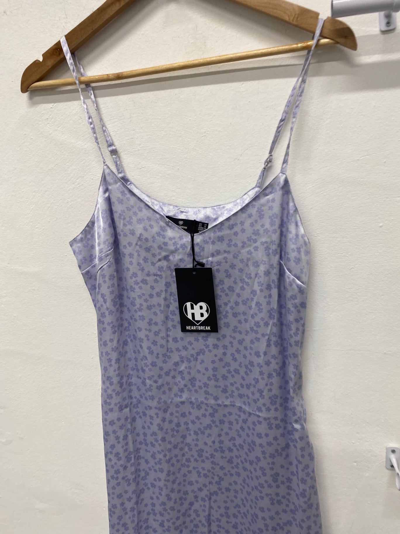 Stunning Heartbreak Dress UK 10 Lilac slip maxi dress AM006