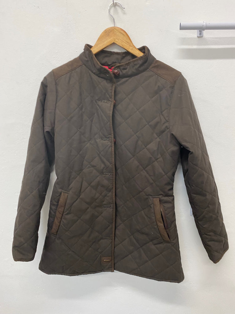 Stunning Dubarry Jacket UK 8 Brown padded classic BB001