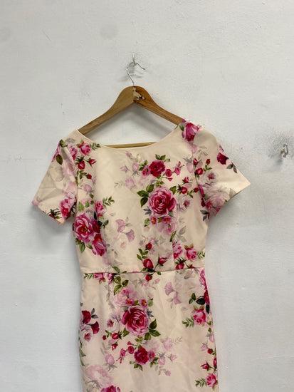 Stunning Paper dolls Dress UK 10 Cream floral mermaid AM006