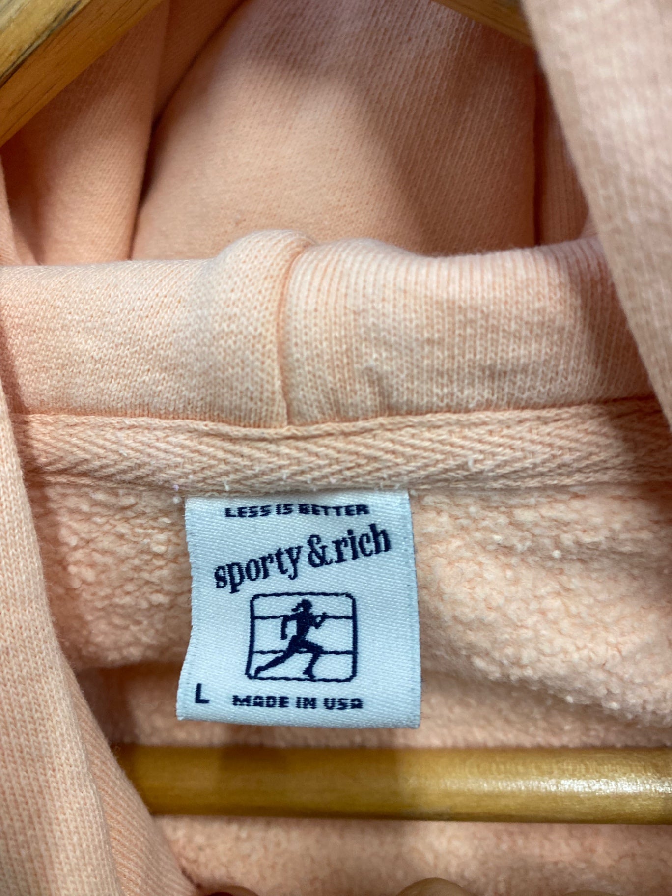 Stunning Sporty & Rich Hoodie UkL Peach classic BB001