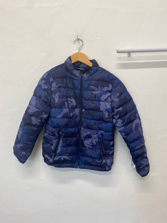 Classic Polo Ralph Lauren Puffer Jacket Age 10-12 Blue camo pattern BB001
