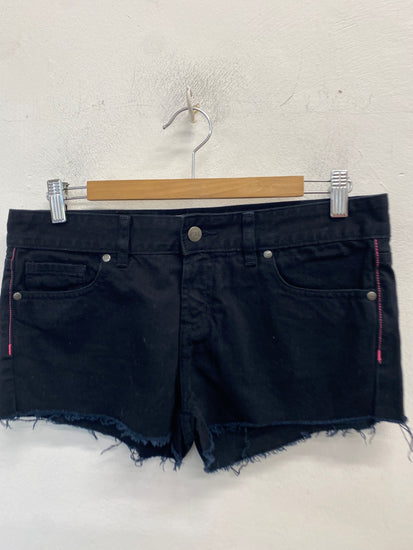 Stunning Victoria secrets pink Shorts Uk 6 Black festival summer BB001