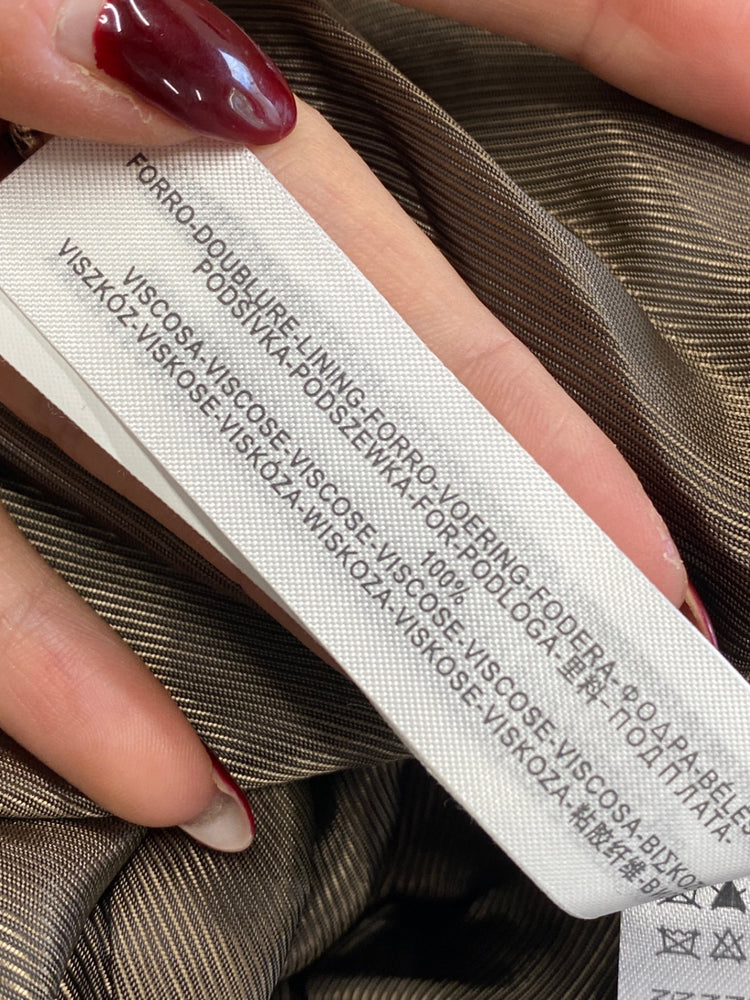 Stunning Massimo Dutti Dress S Brown suede formal BB001