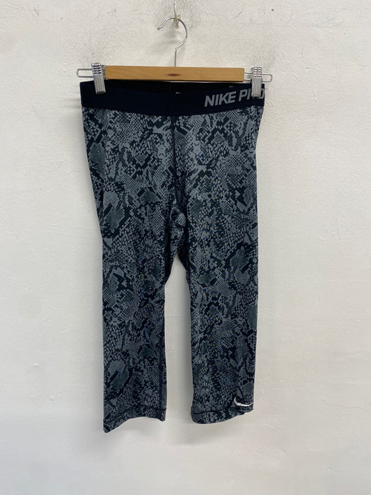 Stunning Nike Pro Leggings Uk M Grey snake print BB001