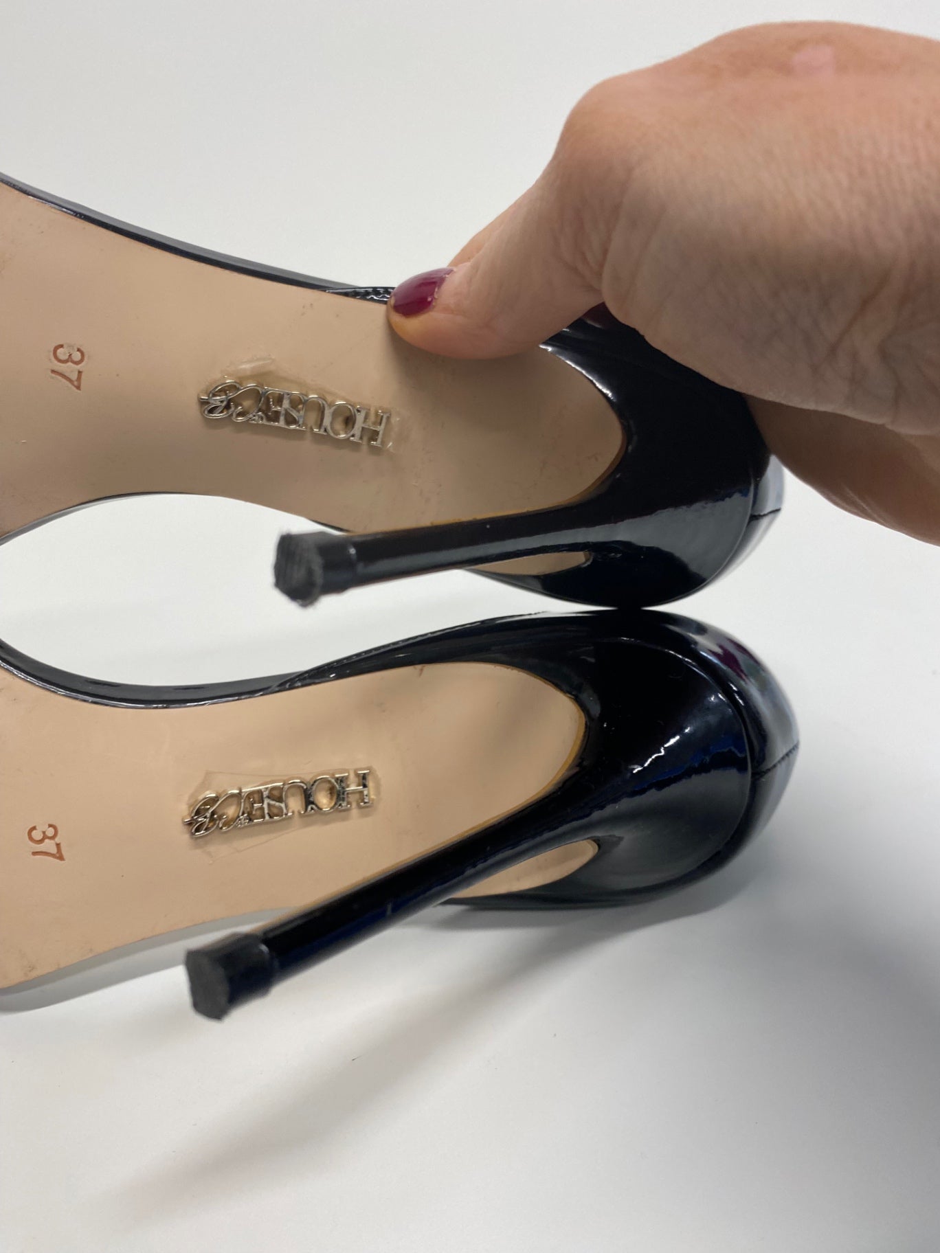 Stunning House of CB High Heels uk4 Black Dorsay Scallop BB001