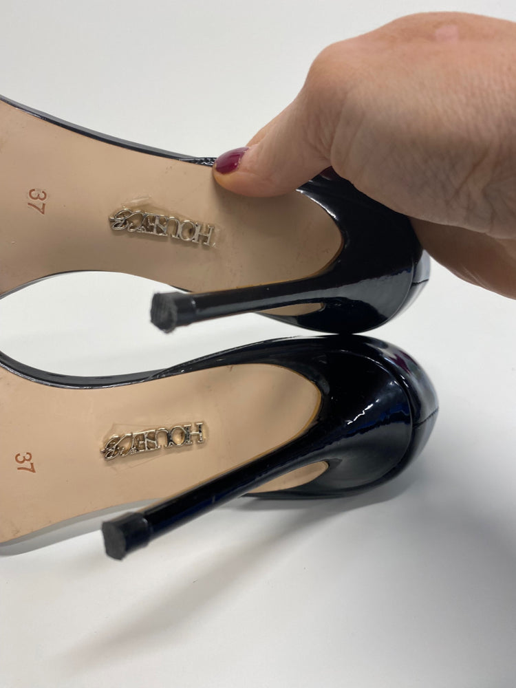 Stunning House of CB High Heels uk4 Black Dorsay Scallop BB001