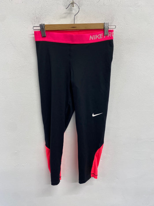 Stunning Nike Athletic Leggings Uk M Black pink BB001