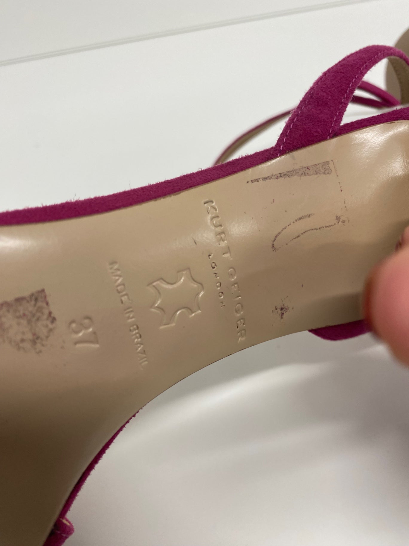 Stunning Kurt Geiger High Heeled Sandals uk4 Magenta occasion Events BB001