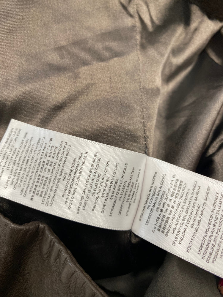 Stunning Michael Kors Biker Jacket UKM Brown Leather BB001