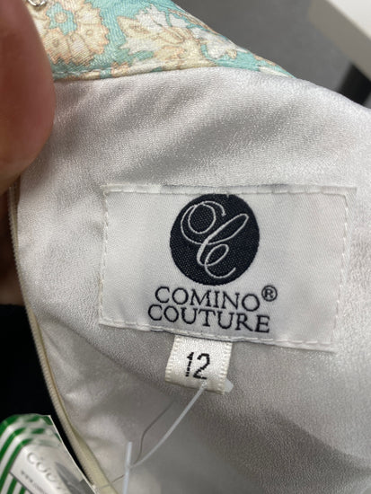 Stunning Comino couture Dress Uk 12 Mint cream BB001