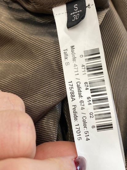 Stunning Massimo Dutti Dress S Brown suede formal BB001