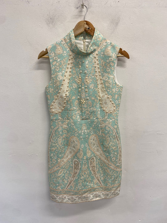 Stunning Comino couture Dress Uk 12 Mint cream BB001
