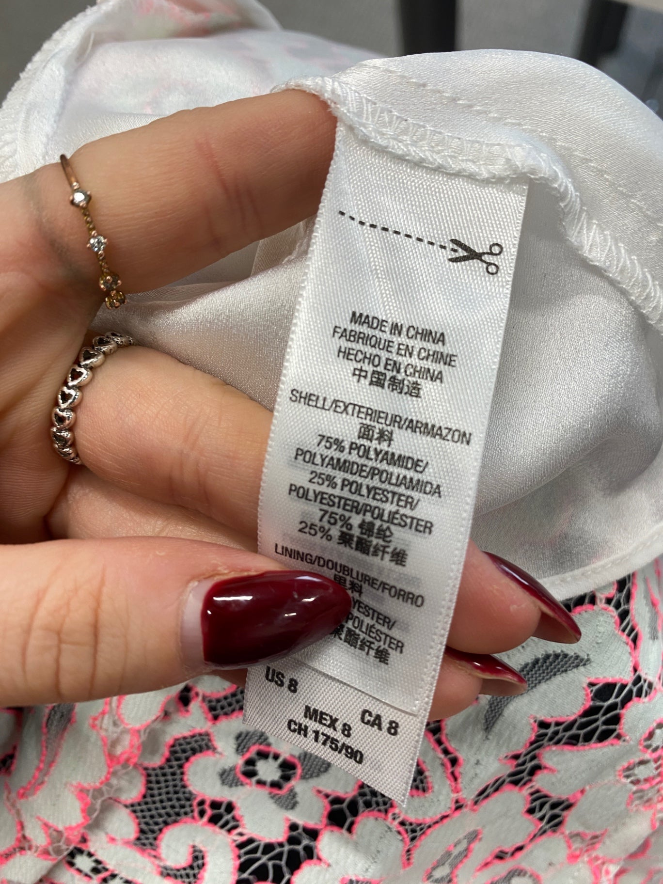 Stunning Juicy couture Dress UK 8 Pink white lace BB001