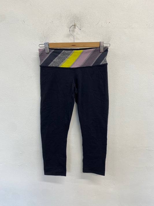 Stunning Lululemon leggings UK 10 Black cropped BB001