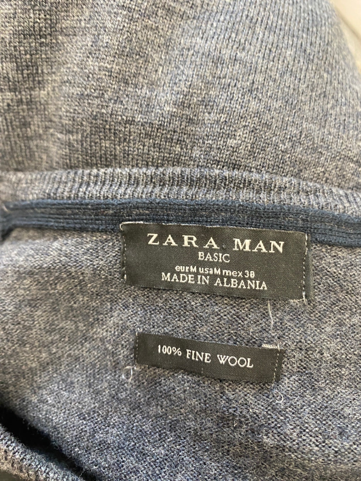 Classic Zara Man Sweater M Dark gray smart BB001