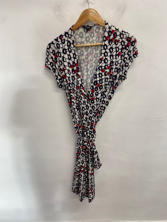 Classic HOBBS Dress UK10 Multicolor (Black, Red, White)