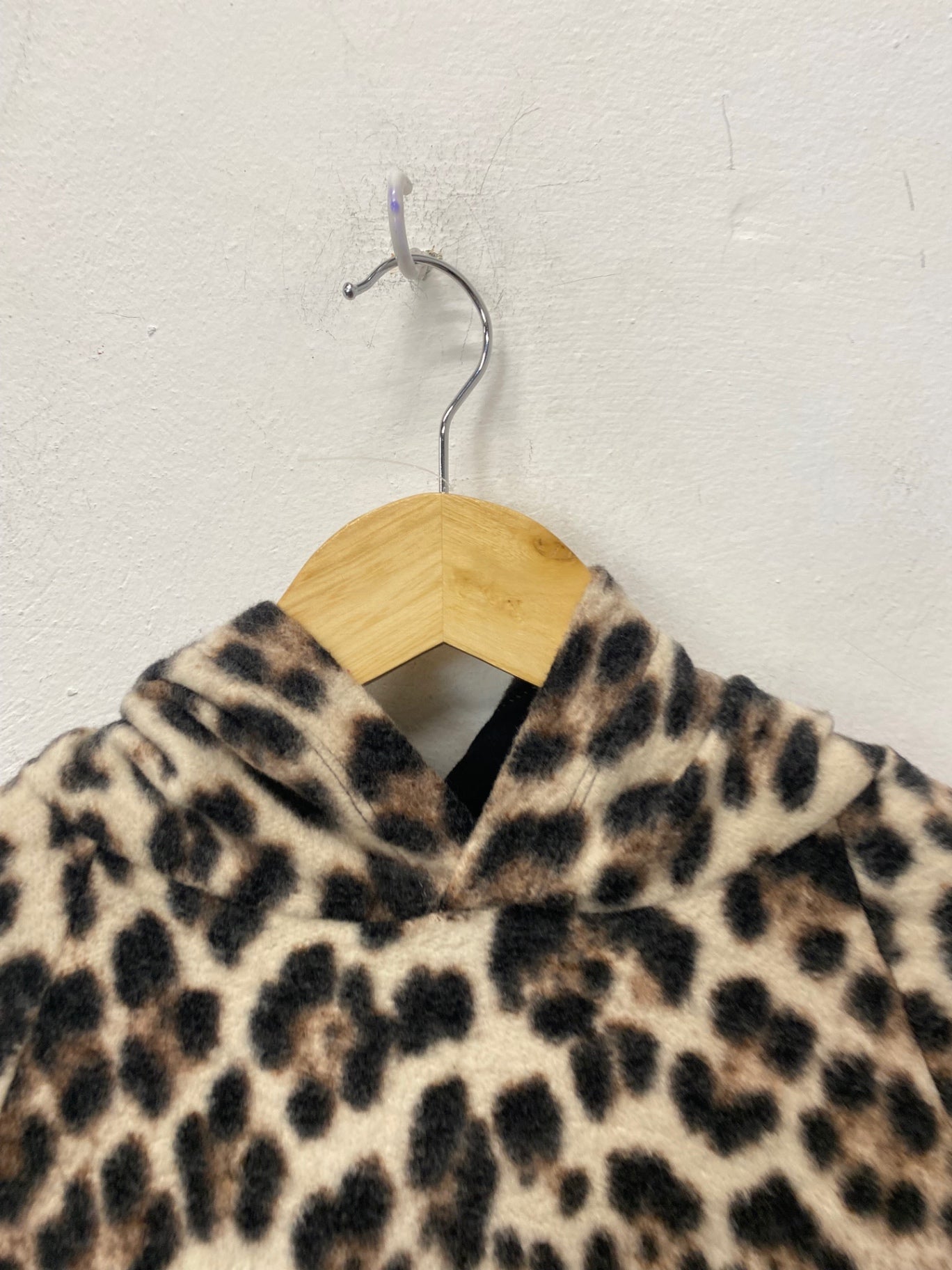 Classic No.21 Hoodie Mini Dress Age10 Leopard print (tan, black, and beige)