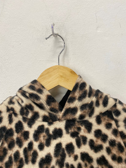 Classic No.21 Hoodie Mini Dress Age10 Leopard print (tan, black, and beige)