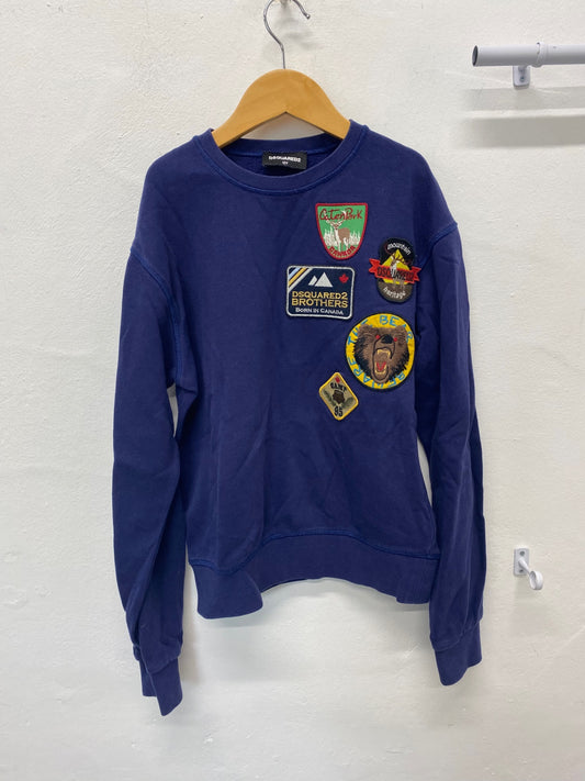 Classic Dsquared2 Sweatshirt Age 12 Blue scout badges BB001