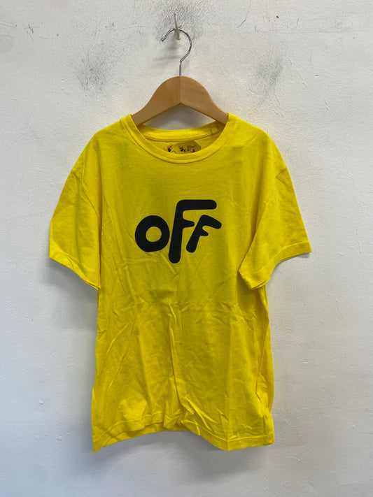 Classic Off-white T-Shirt Age 10 Yellow designer BB001