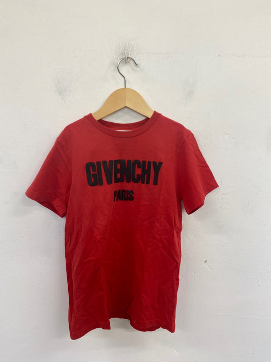 Classic Givenchy T-Shirt 12 Years Red Logo Graphic BB001