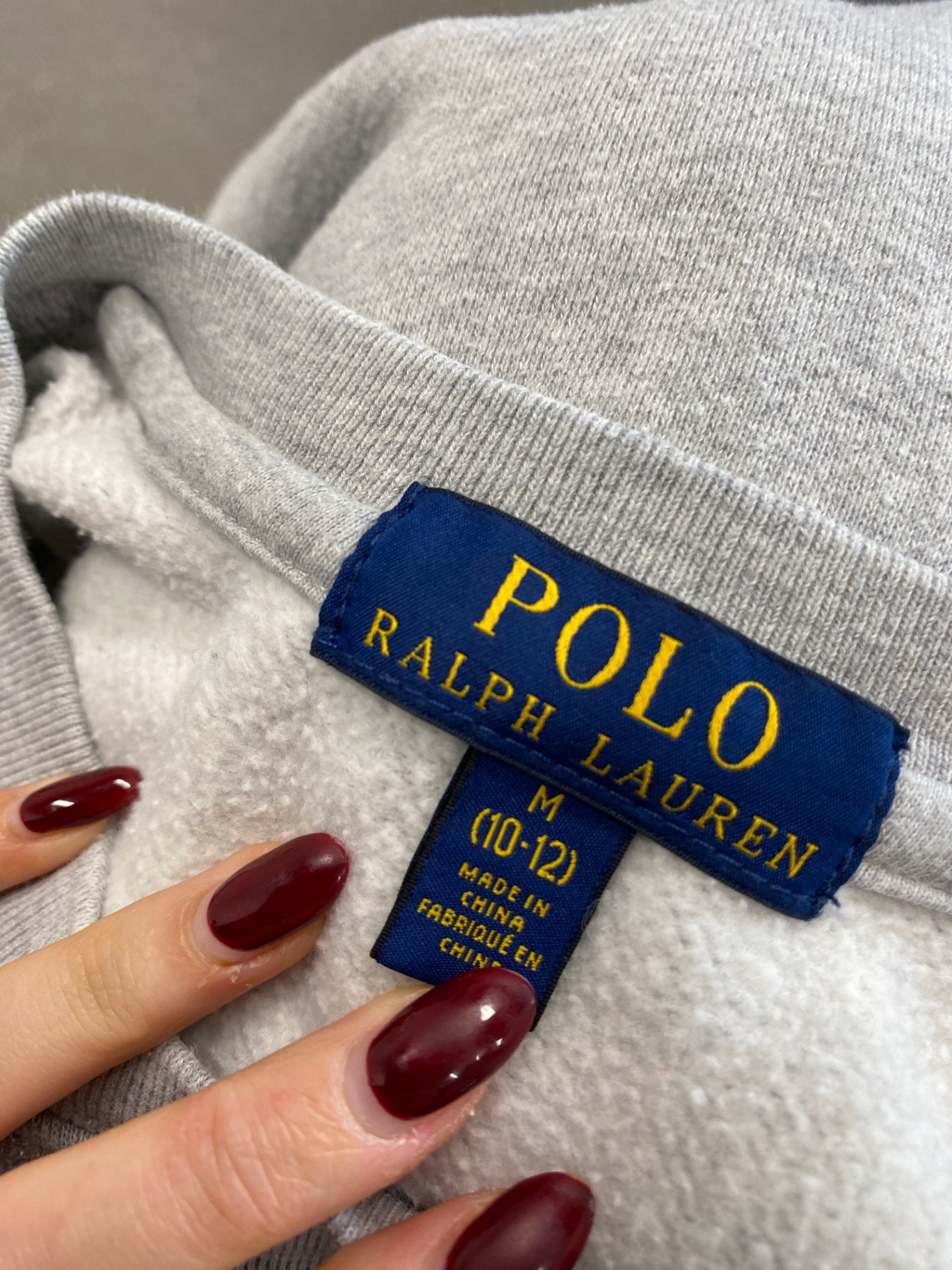 Classic Polo Ralph Lauren Sweatshirt Age 10-12 Grey BB001