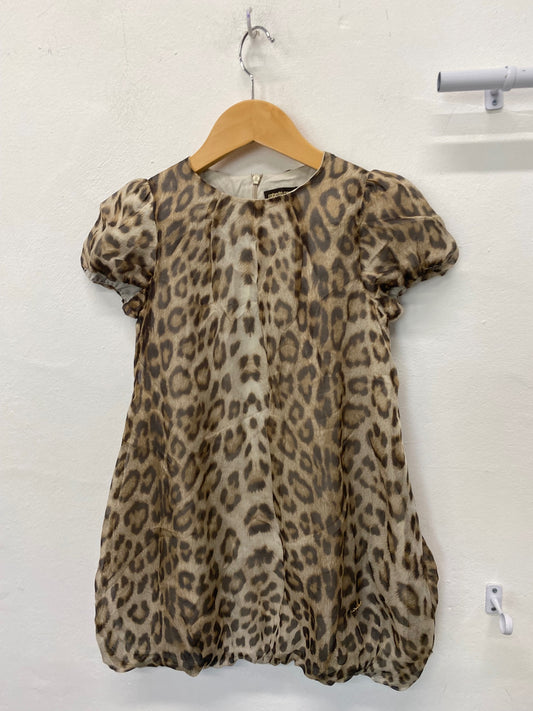 Classic Roberto Cavalli Dress Age 5-6 Leopard Print BB001