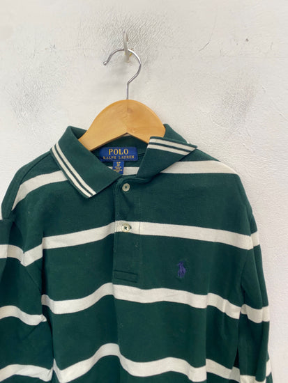 Classic Polo Ralph Lauren Polo Shirt 8 years Green striped BB001