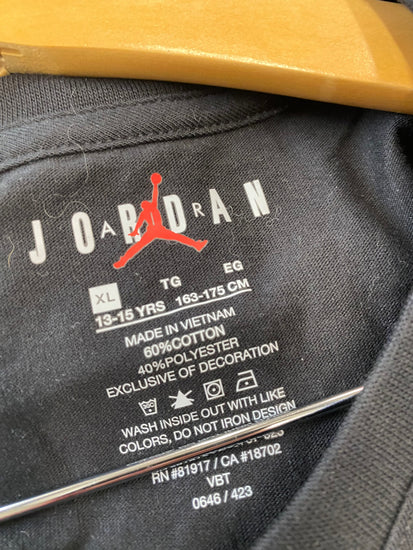 Classic Jordan Air T-shirt Age 13-15 Black BB001