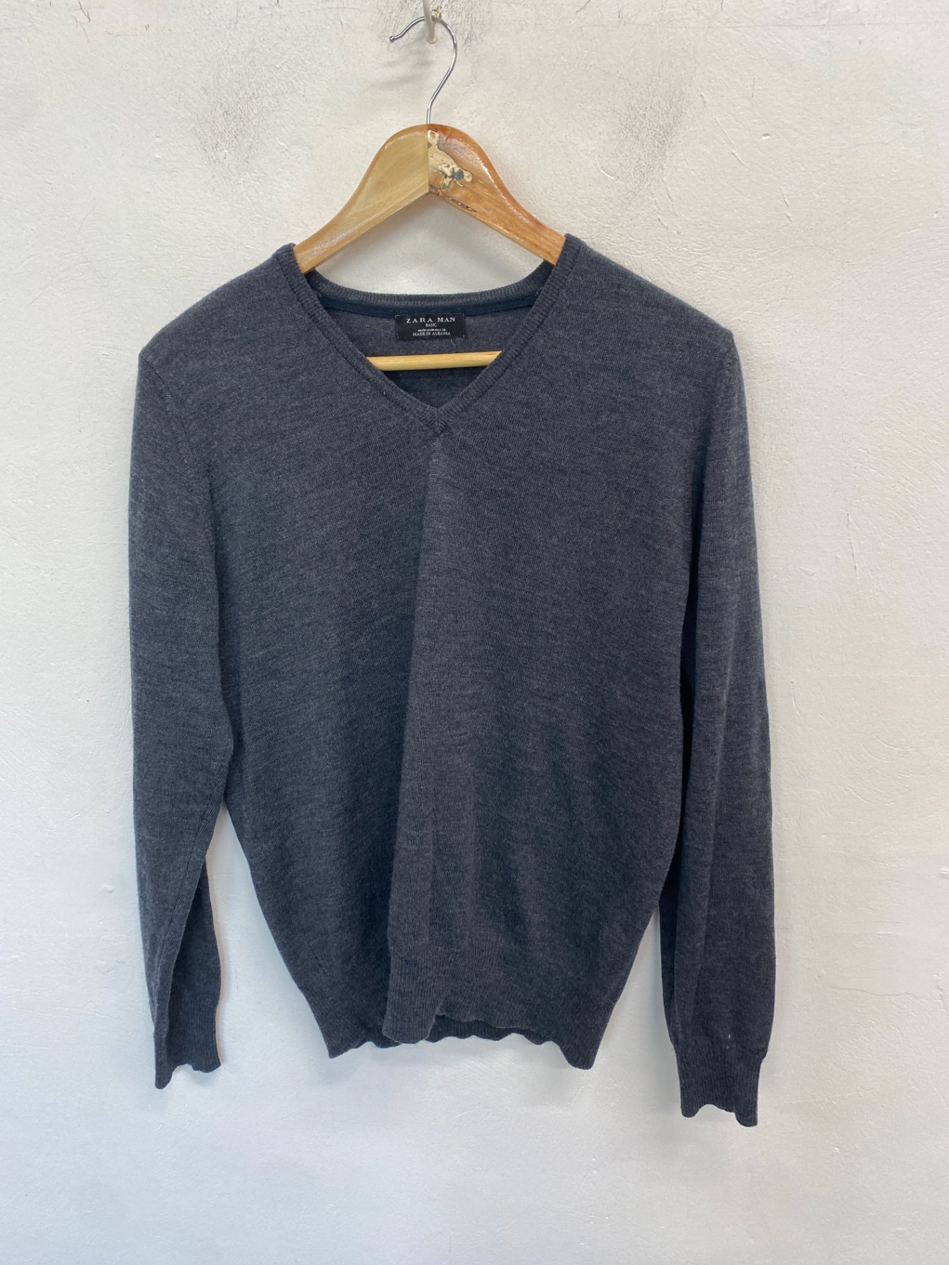 Classic Zara Man Sweater M Dark gray smart BB001