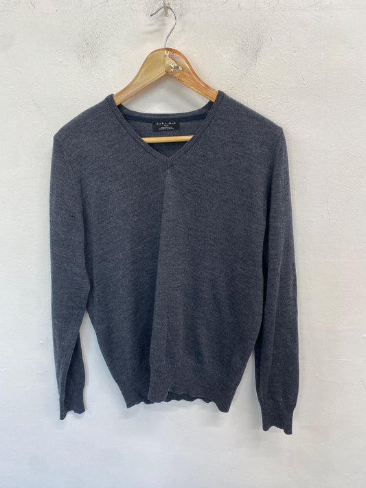 Classic Zara Man Sweater M Dark gray smart BB001