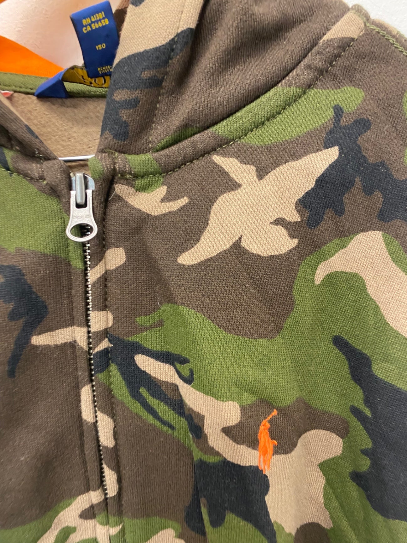 Classic Polo Ralph Lauren Zip through Hoodie Age 10-12 khaki Camo BB001