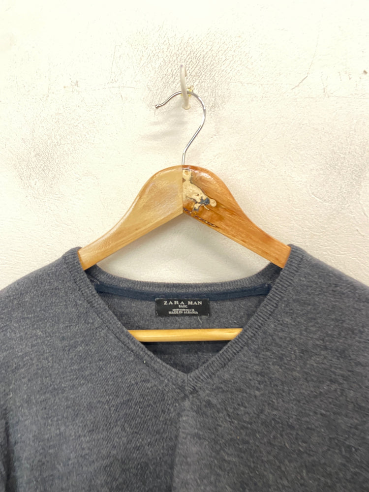 Classic Zara Man Sweater M Dark gray smart BB001