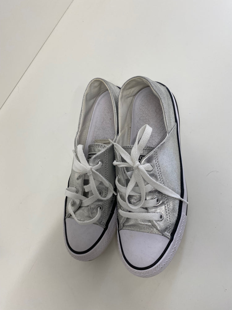 Classic Converse Sneakers UK6 Silver metallic Rare NN001