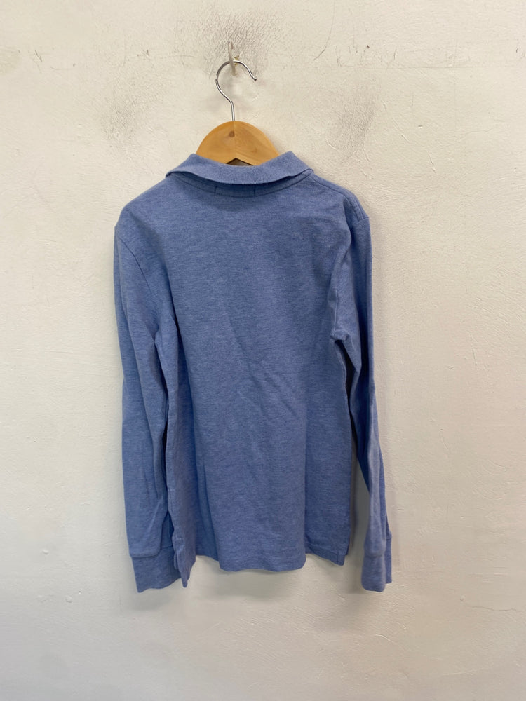 Classic Polo Ralph Lauren Polo Shirt  Age 8 Blue long sleeve BB001