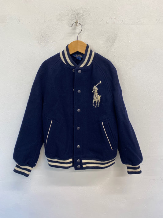 Classic Polo Ralph Lauren bomber Jacket Age 8 Navy blue BB001
