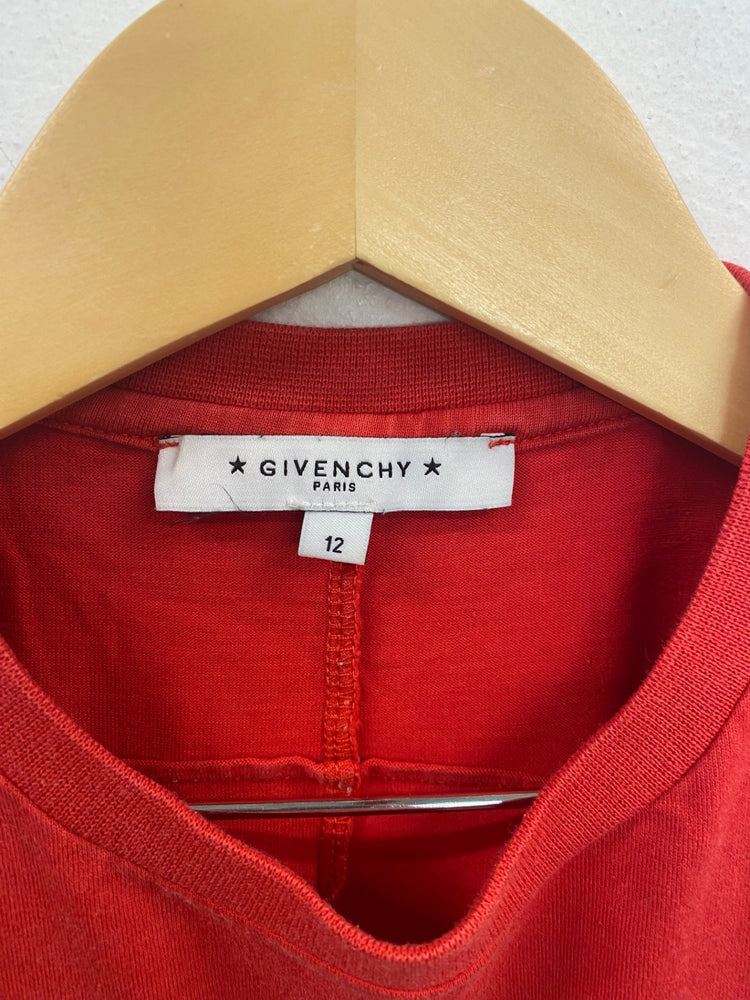 Classic Givenchy T-Shirt 12 Years Red Logo Graphic BB001