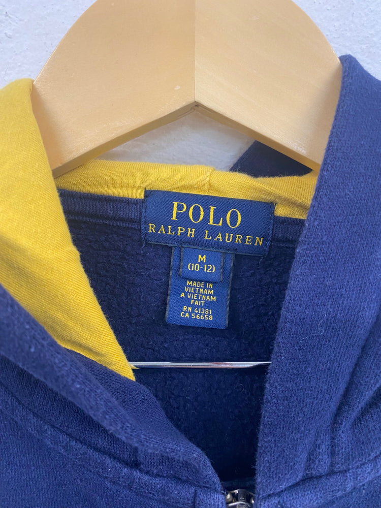 Classic Polo Ralph Lauren Hoodie 10-12 Years Navy & Yellow BB001