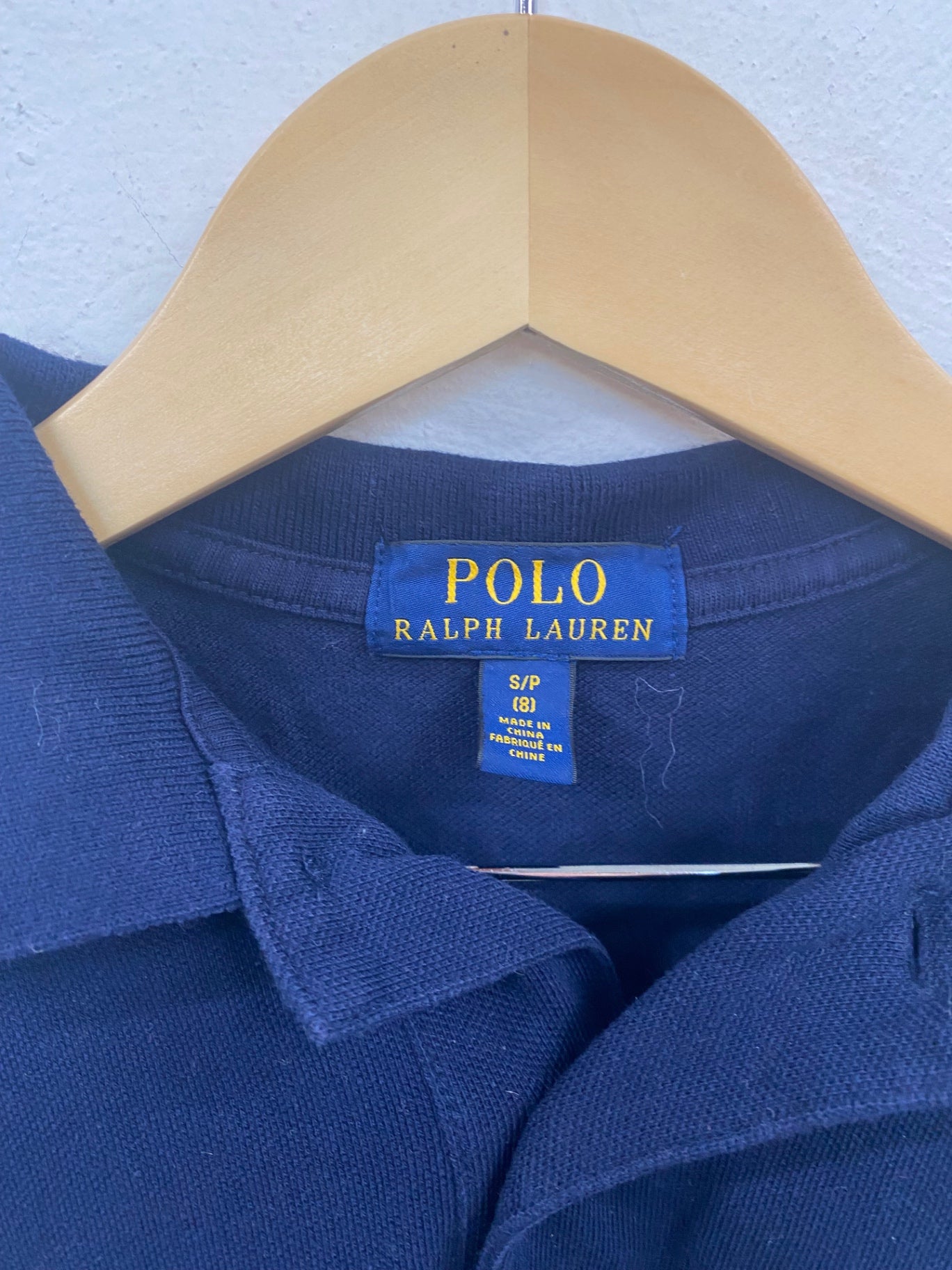 Classic Polo Ralph Lauren Polo Shirt 8 years Navy & Green Embroidery BB001