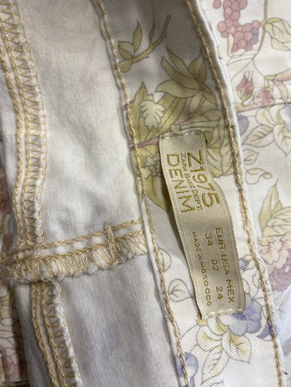 Classic Zara Skinny jeans Uk 8 Floral pastel JB006