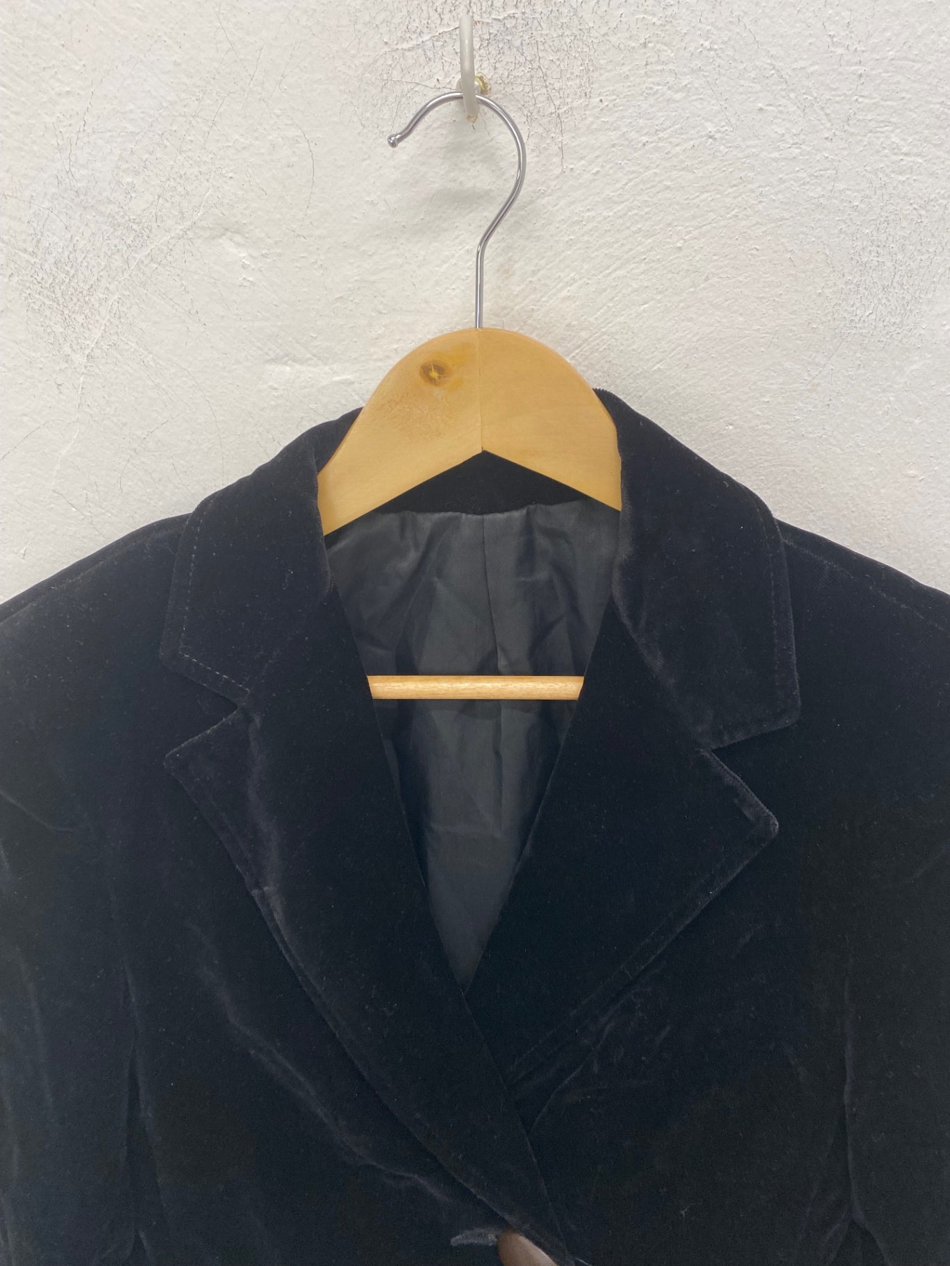 Fabulous Vintage St Michael’s cropped Blazer Uk14 Black 1980’s TC002