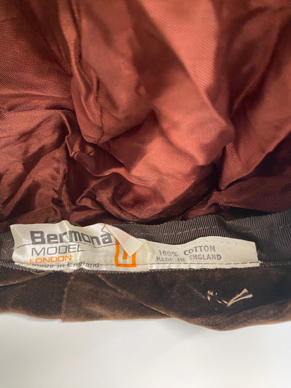 Fabulous Bermona Model Vintage Hat S Brown 1970’s classic TC002