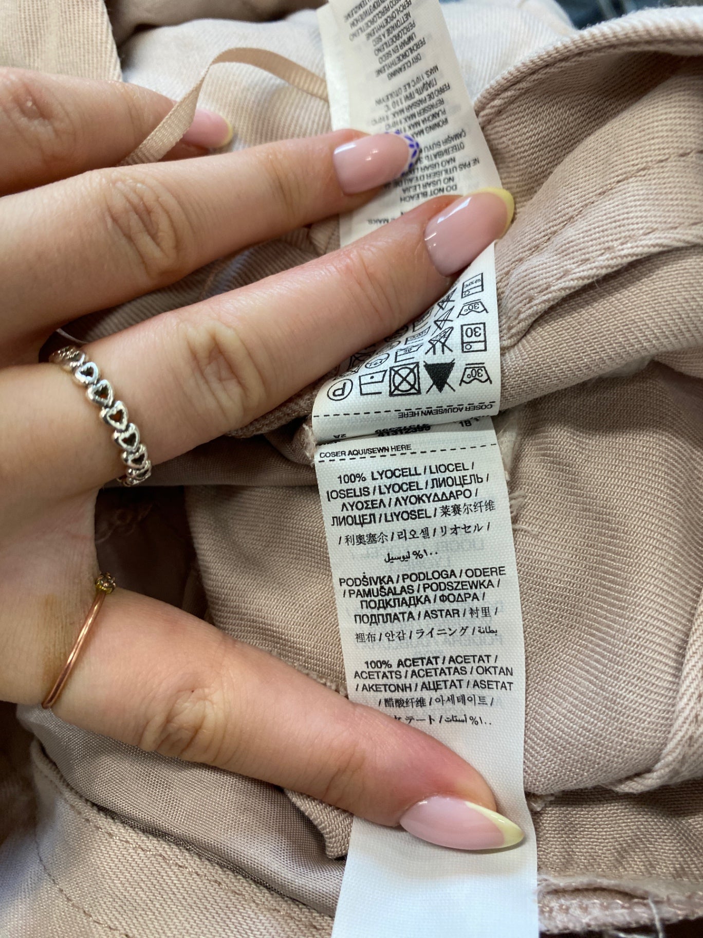 Classic Mango suit Trousers UK 8 Beige rose office JB006 