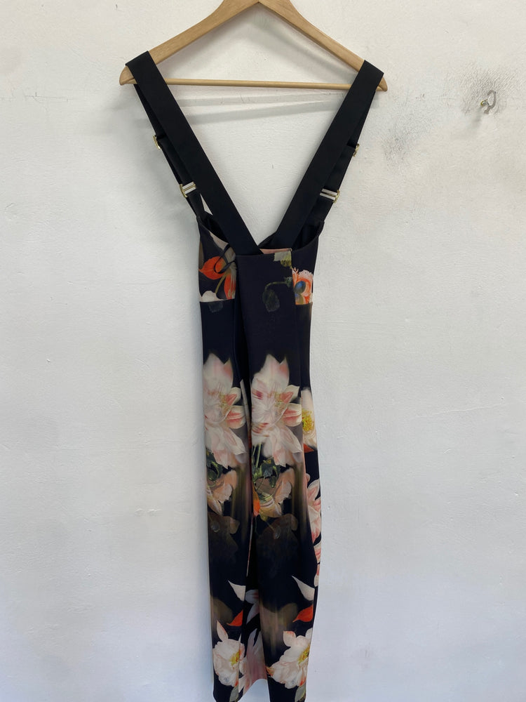 Classic Ted Baker Dress UK6 Black floral formal JB006