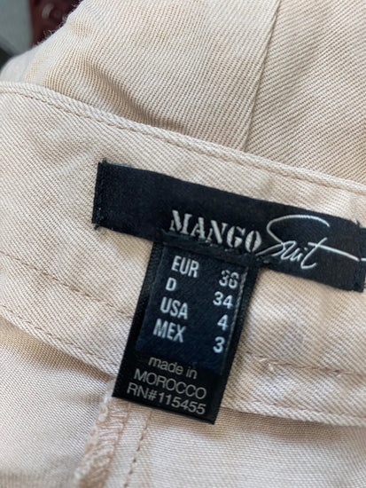 Classic Mango suit Trousers UK 8 Beige rose office JB006 
