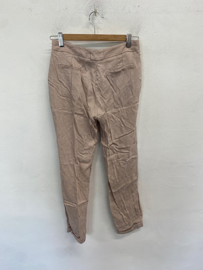 Classic Mango suit Trousers UK 8 Beige rose office JB006 