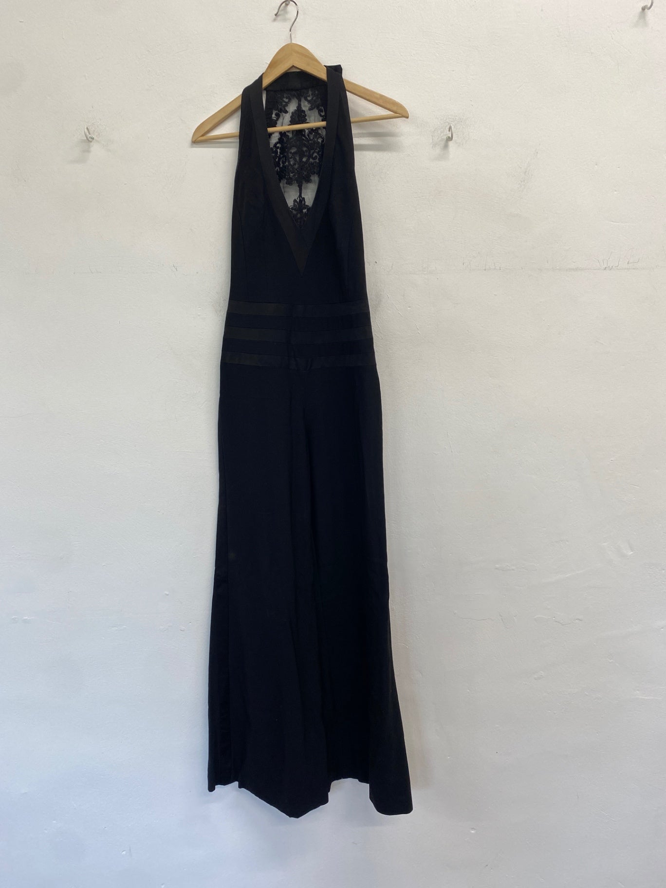 Classic Karen Millen Jumpsuit UK8 Black lace formal JB006
